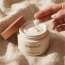 Open jar of tendrebody Stretch Mark Cream showing rich texture
